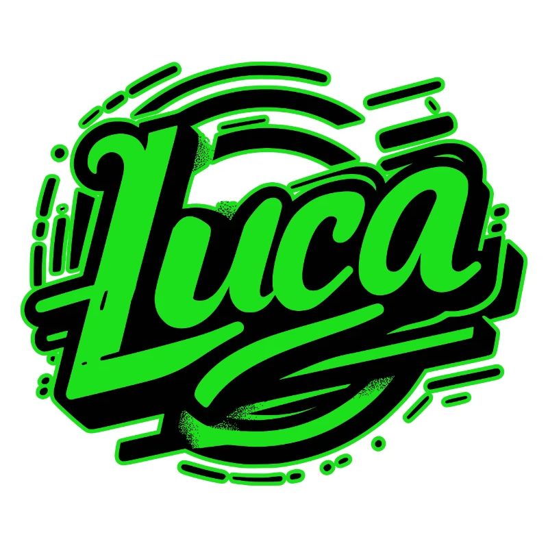 Luca Name Graffiti grün