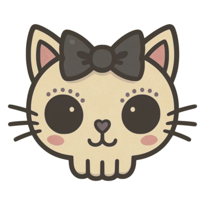 Crâne de chat mignon