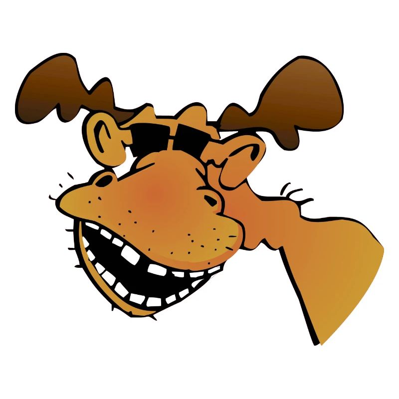 Elch mit Sonnenbrille