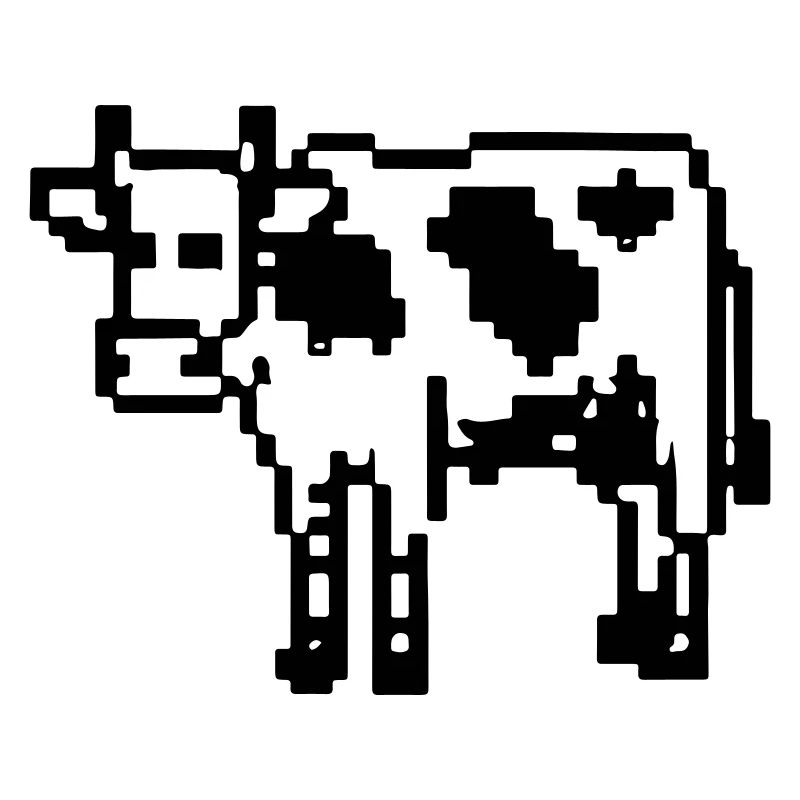 Cow Pixelated Pixel Cow Gift Idea
