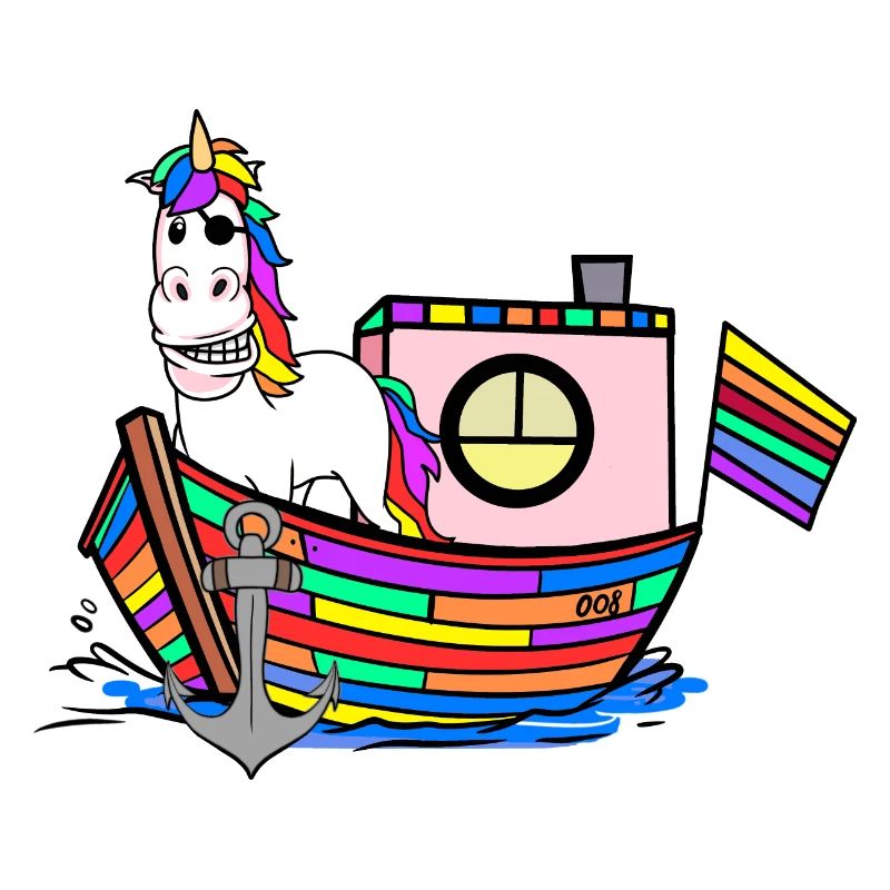 Regenbogen Einhörner Seemänner Regenbogenfahne