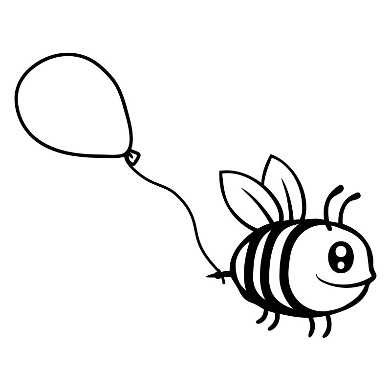Balloon Bee Comic Insect