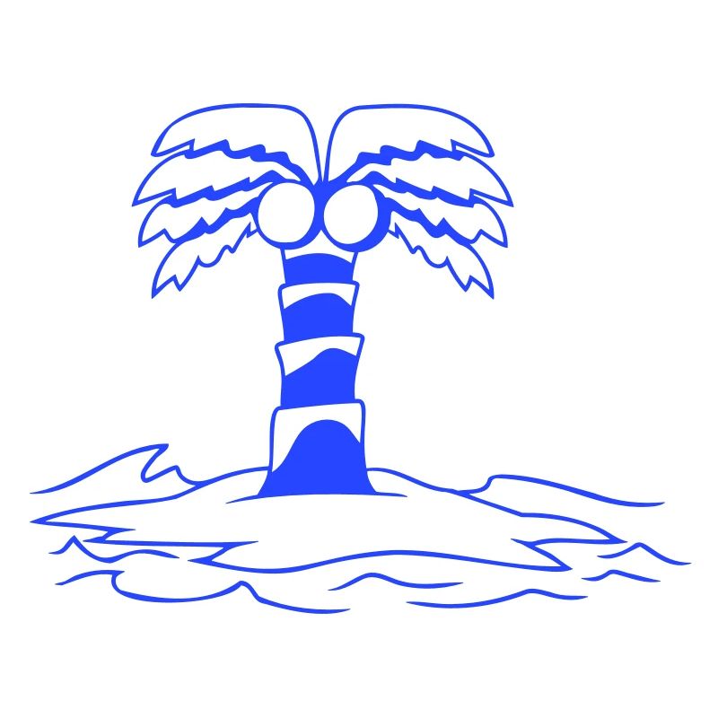 Palm Tree Island Tree Plage Vacances Noix de Mer Cool