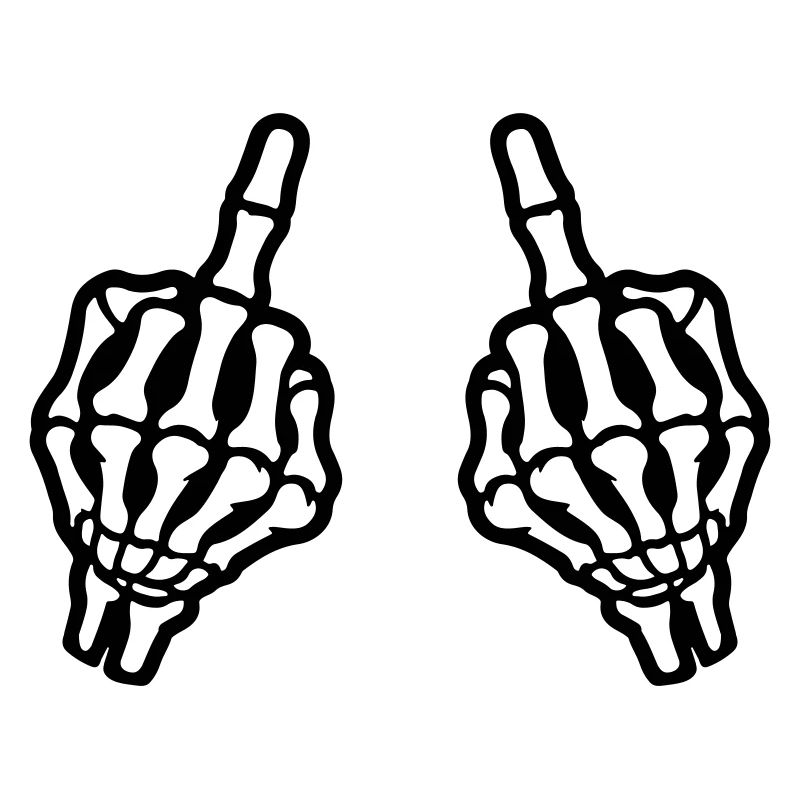 Middle Finger Hand Skeleton