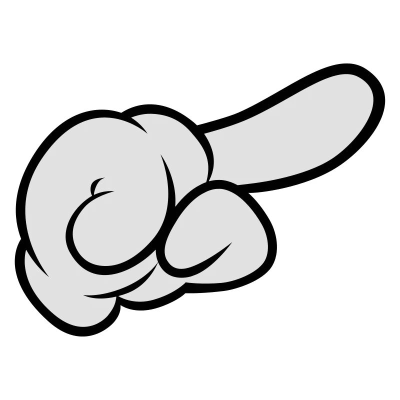 Comic Hand Pointing (Right)