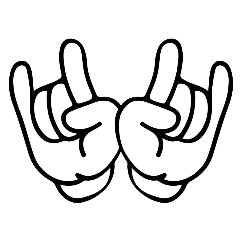 hands rock symbol