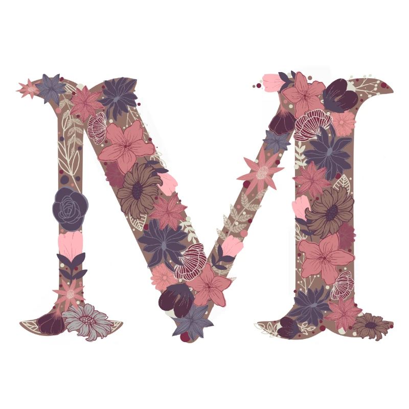 Blumenbuchstabe M