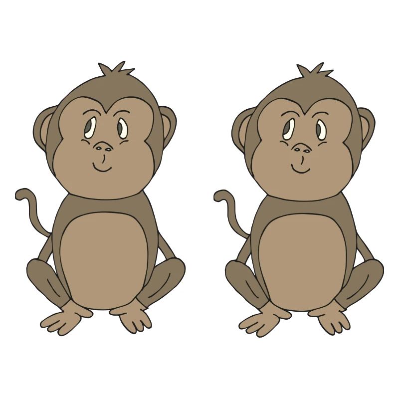 affe lustig im doppelpack