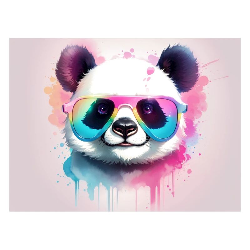 Bär mit farbiger Brille