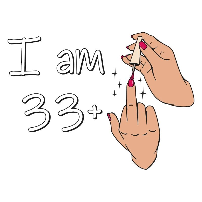 Ich bin 33 + 1 Mittelfinger Hemd Ich bin 33 plus,