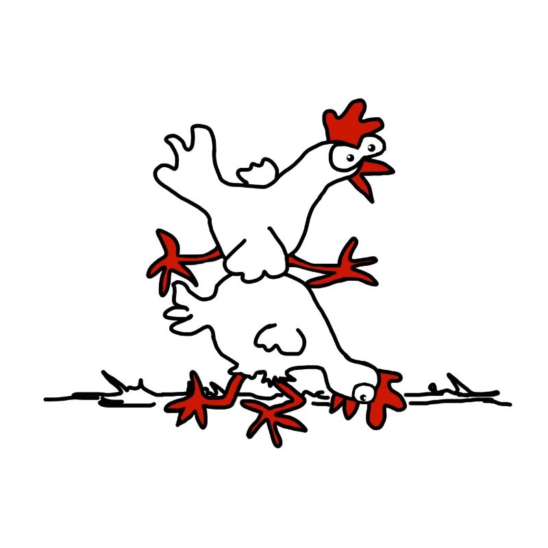 Springendes Huhn