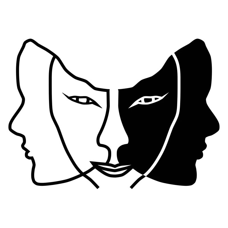 Licht Dunkel Gesichtsmaske gemini