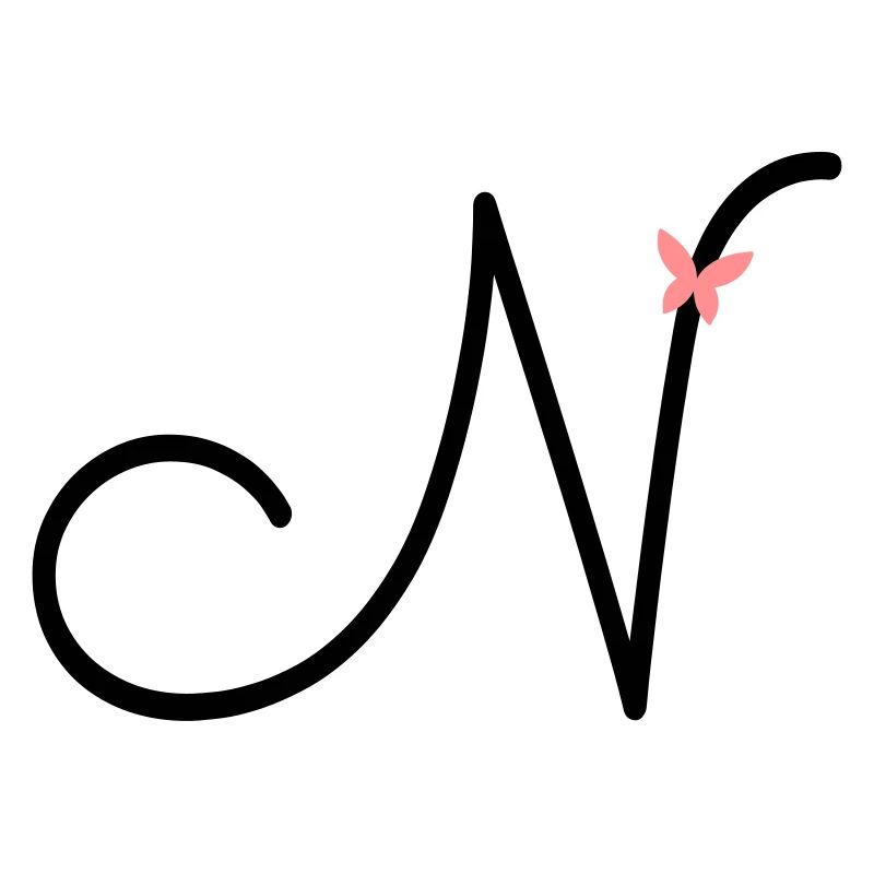 Letter N Initial letter Butterfly