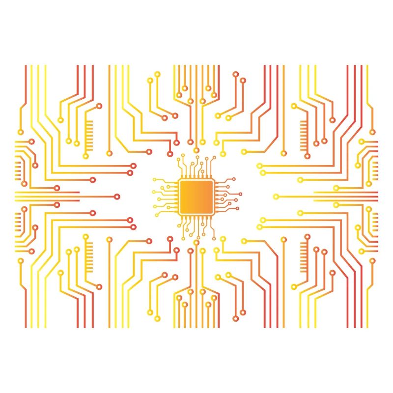 Circuit board core CPU heart pc coder geek