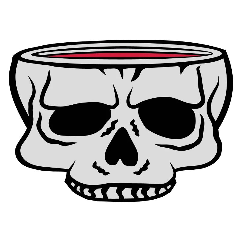 Cartoon Skull Cup Horror