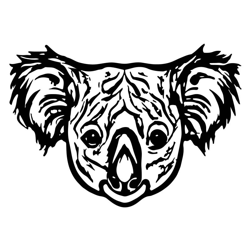 Koala Bear Illustration Koala Bear Head Idée cadeau