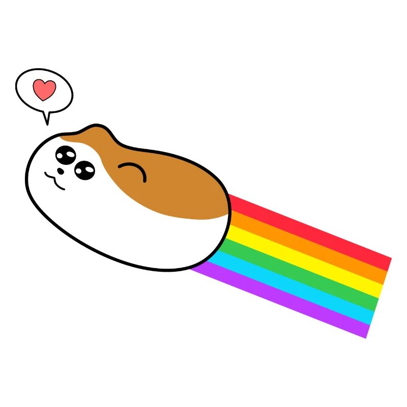 Hamster mit Regenbogen