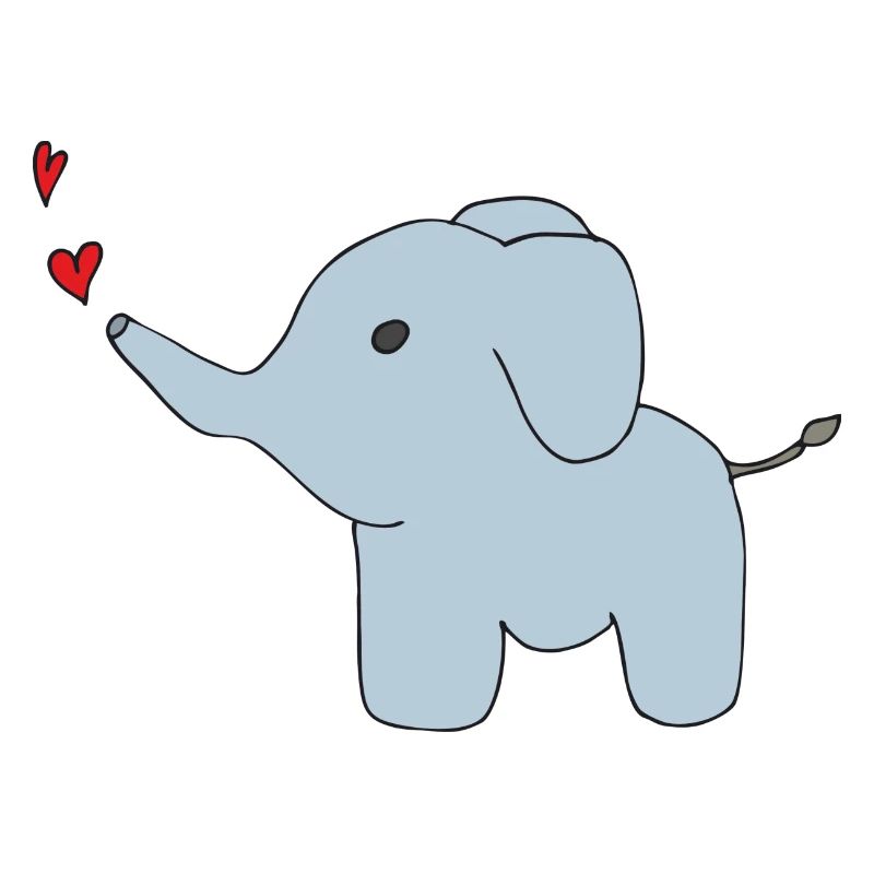elefant sprüht herzen