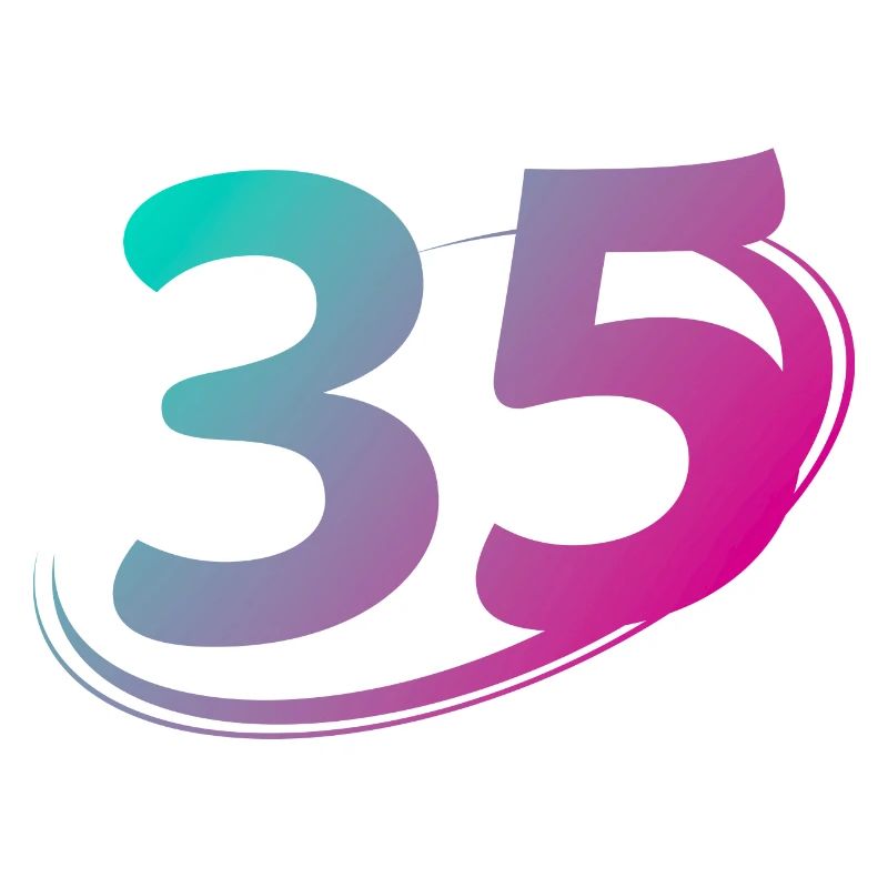 Numéro 35 multicolore