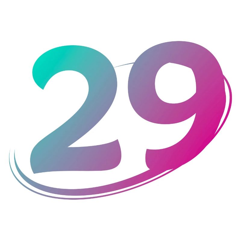 Number 29 multicolor
