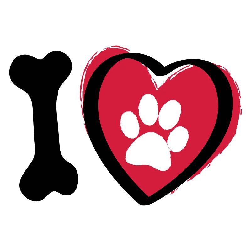 Slagon Ich liebe Hunde. Tiertag oder Hundetag.