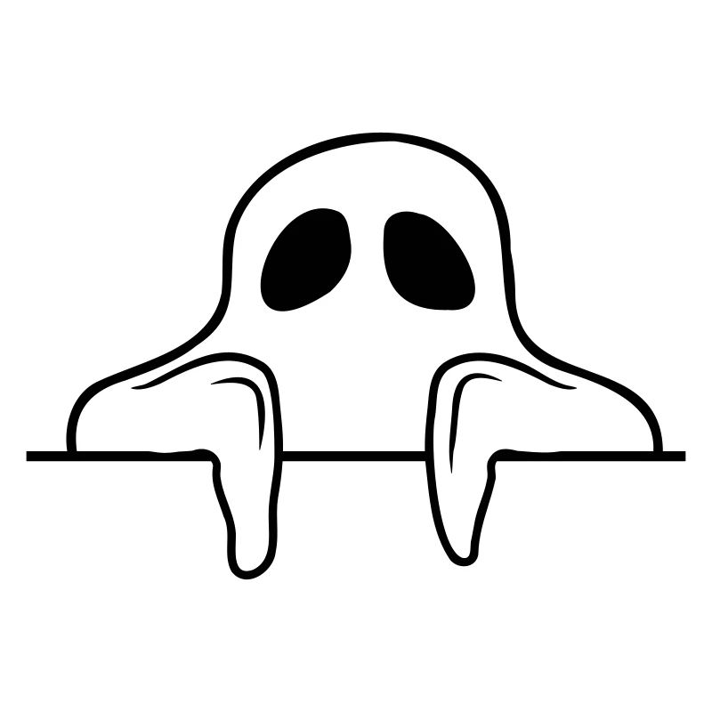 Comic Ghost Behind the Wall