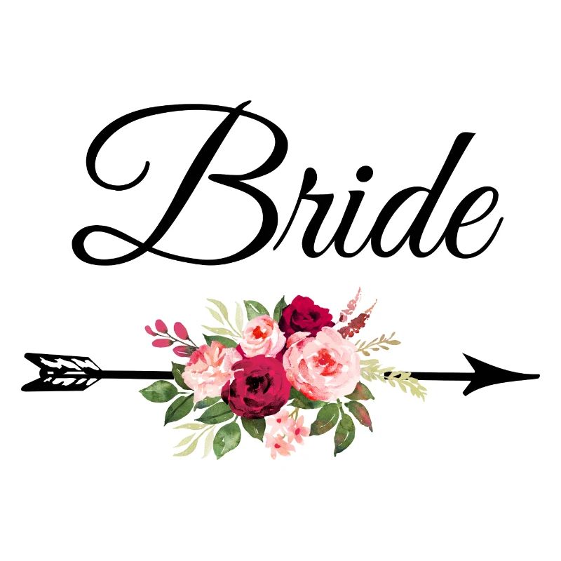 Bride bouquet de fleurs flèche