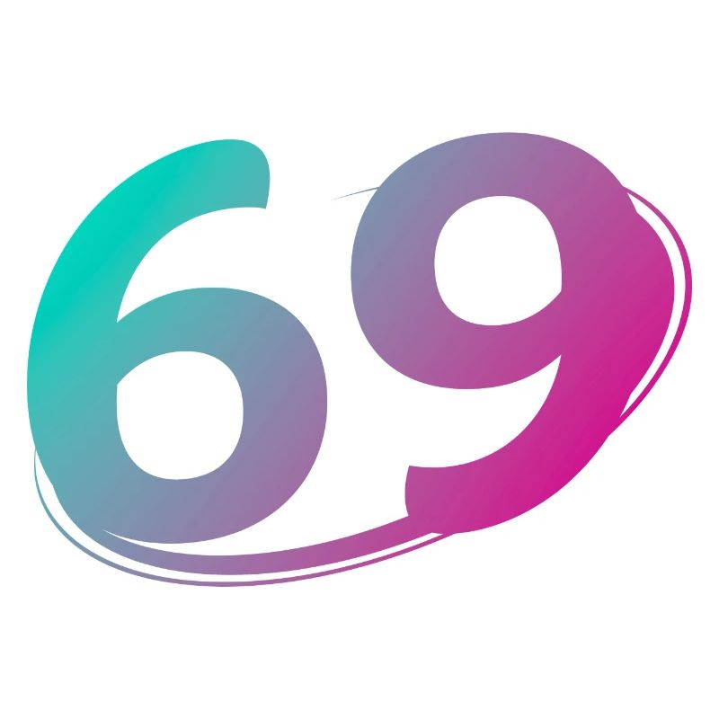 Numéro 69 multicolore