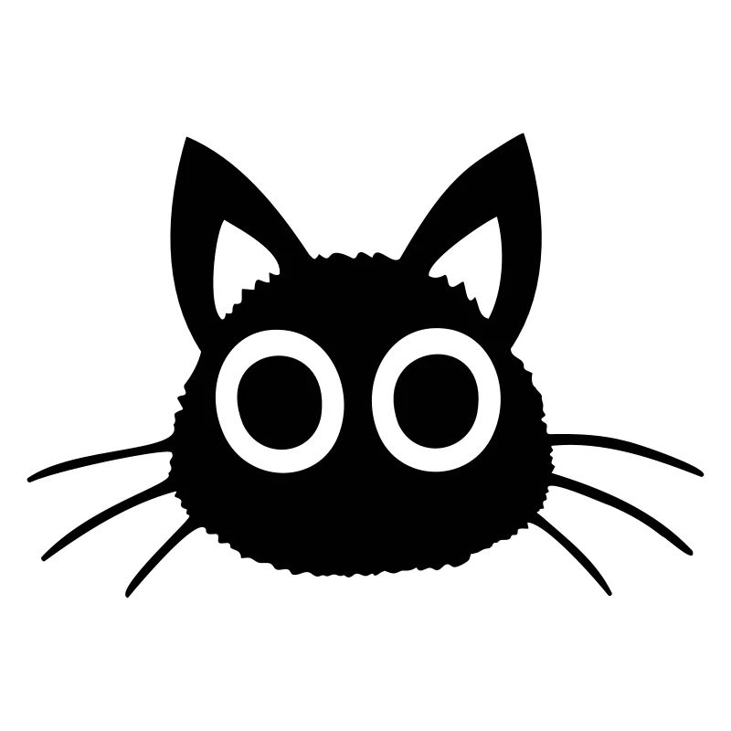 Chat Grands Yeux Noir Mignon Chaton Mignon