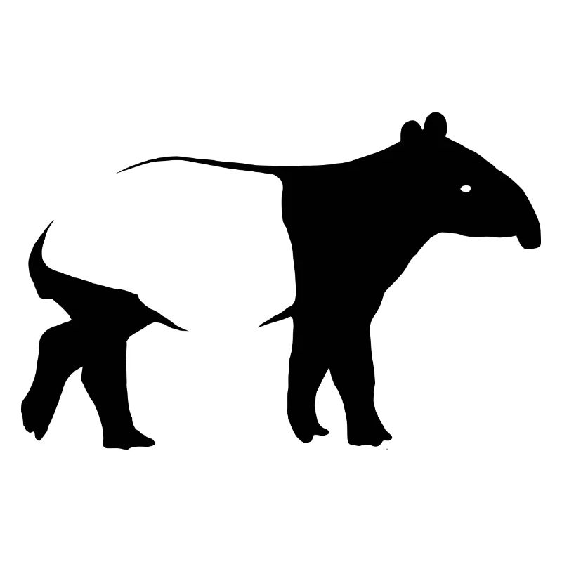 Saddle Cloth Tapir Silhoutte exotic animal gift