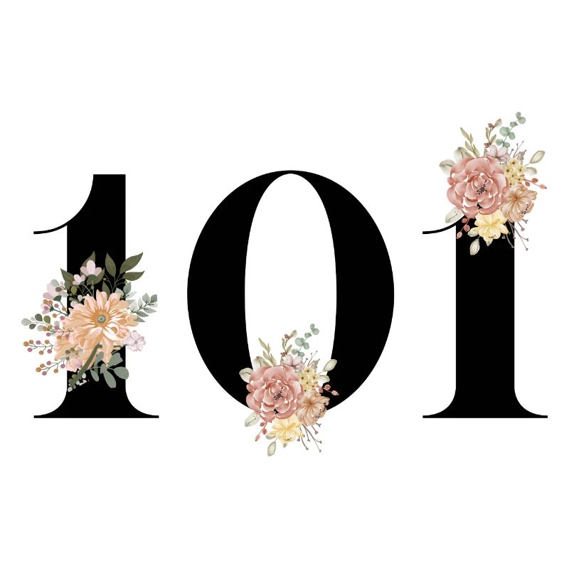 101e anniversaire fleuris (Cadeau de 101 ans)