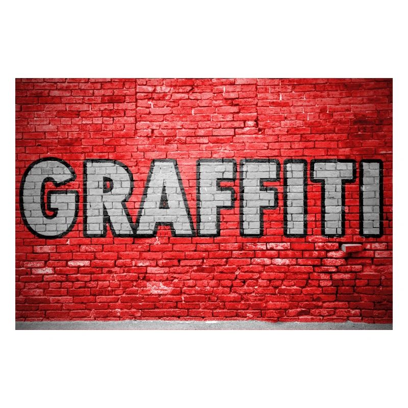 Mur de briques graffiti