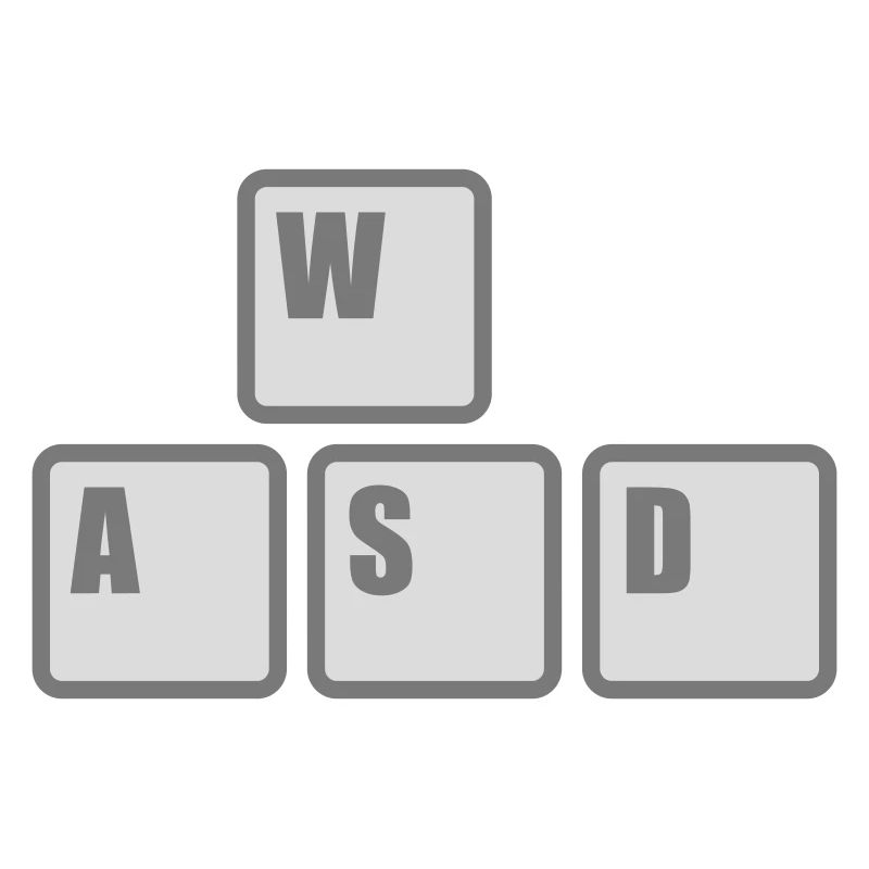 Computer WASD Keyboard Keys