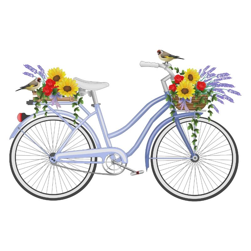 Bicycle with lavender