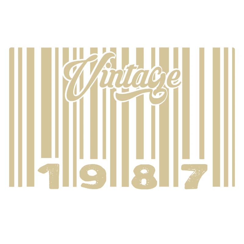 vintage 1987 Code barre 1987: Année 2025.