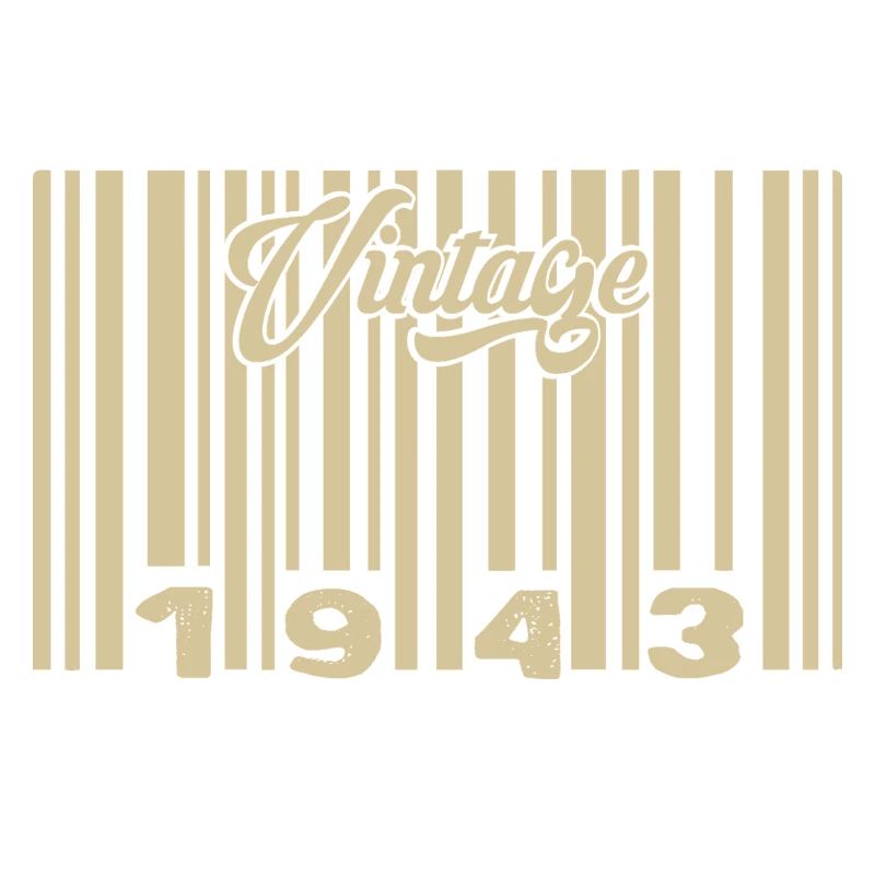 vintage 1943 Code barre 1943: Année 2025.