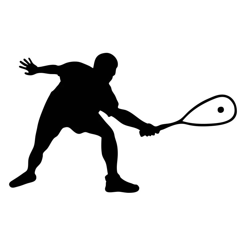 squash player vector drawing