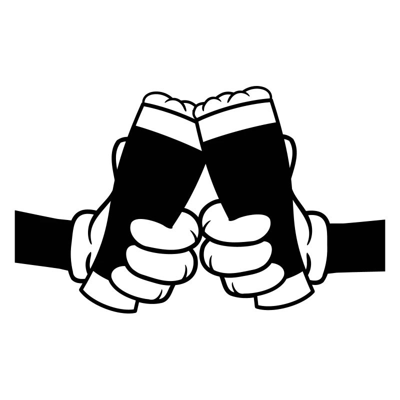 Comic 2 Freunde Biergläser