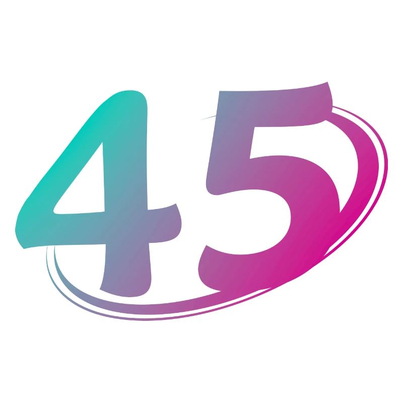 Number 45 multicolor