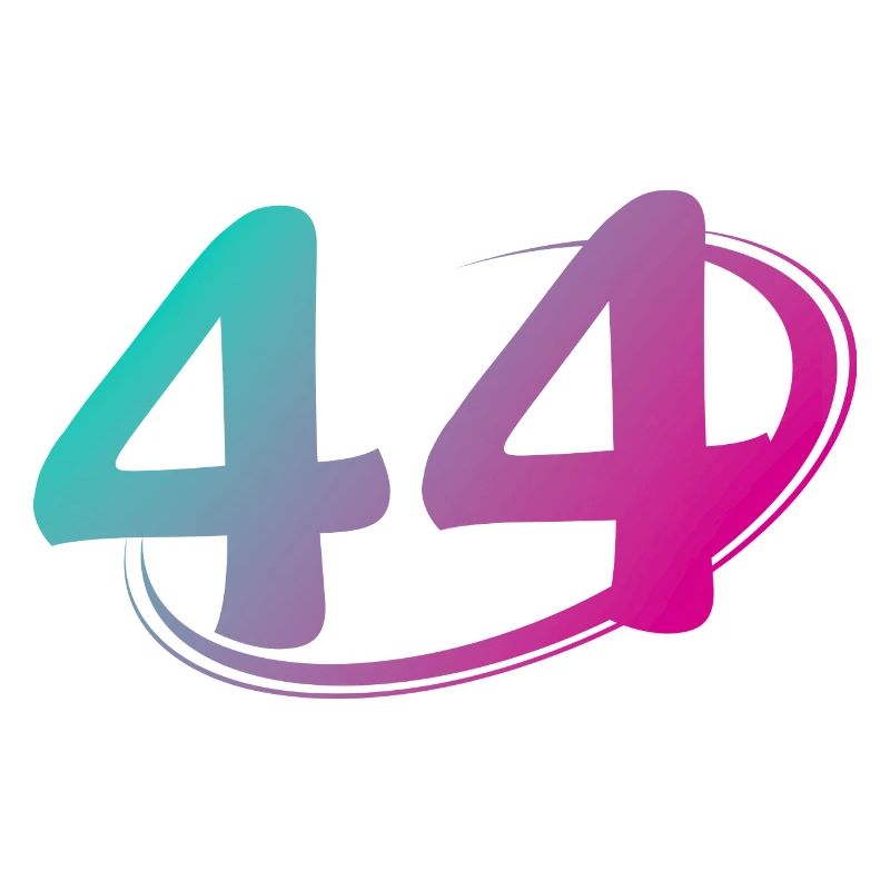 Numéro 44 multicolore