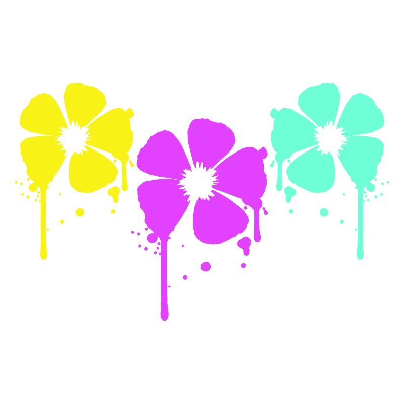 Flowers Cool Graffiti Drop Spray Spring Summer