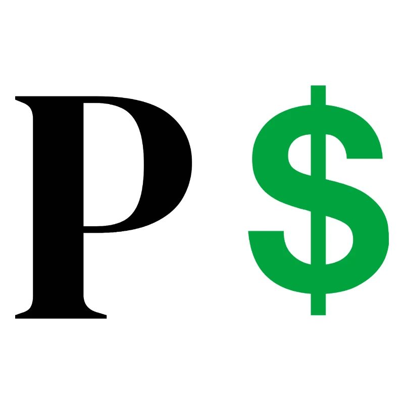 Buchstabe p Dollar