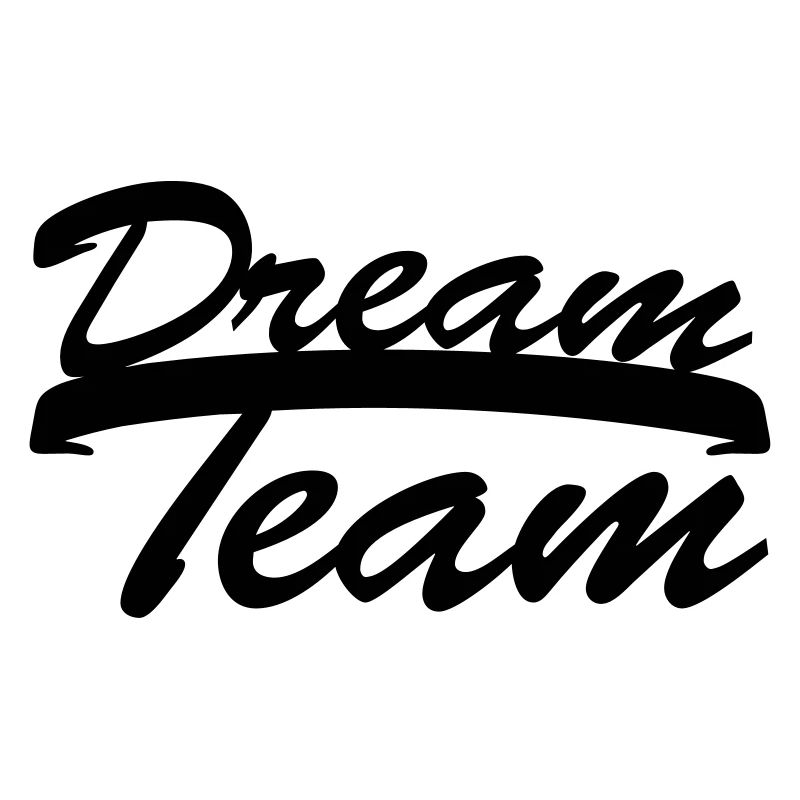 Logo de l'équipe de rêve texte logo design couple