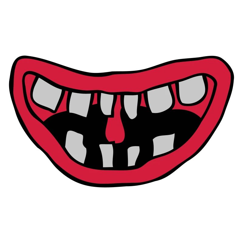 Conception de la bouche de monstre rieur