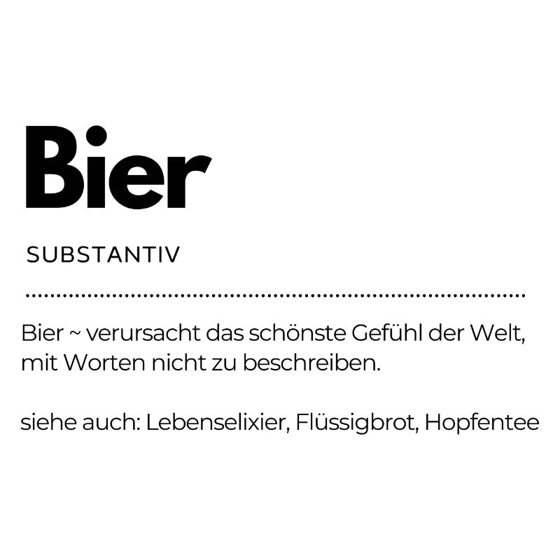 Definition Bier - Partyshirt