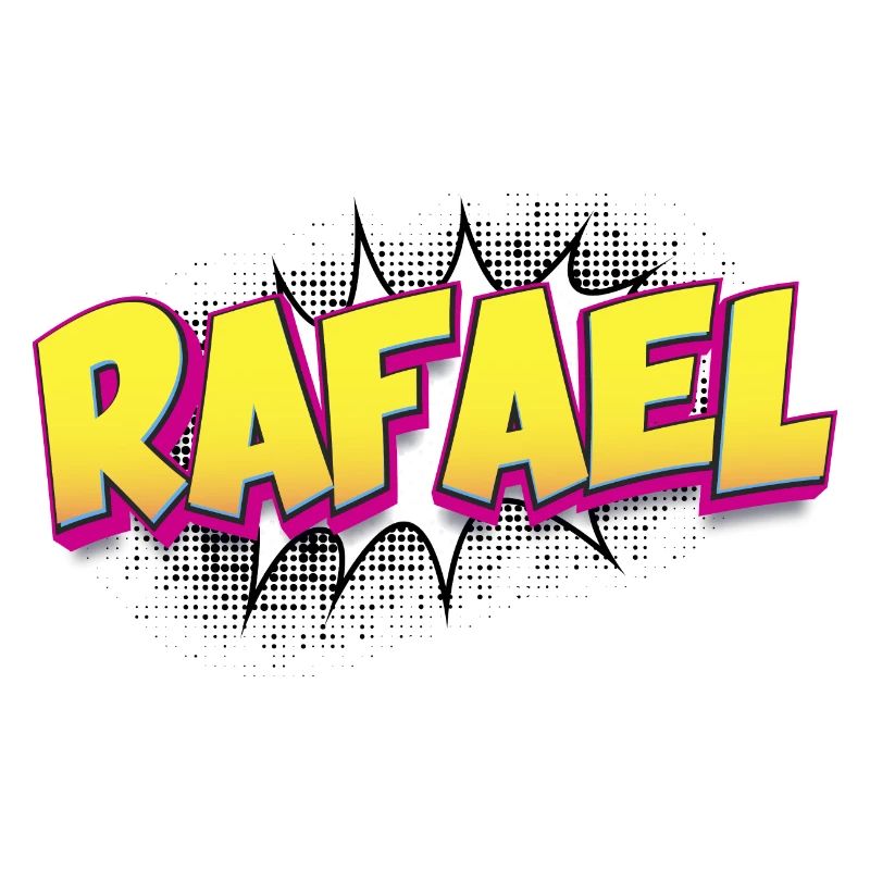 Rafael Benutzerdefinierter Name Comic-Buch-Stil Pop-Art,