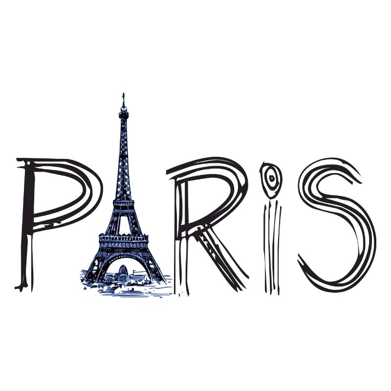 Paris and eiffel tower