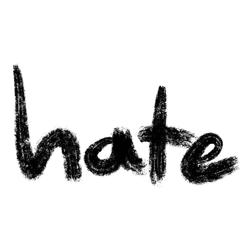 Hate Text Black