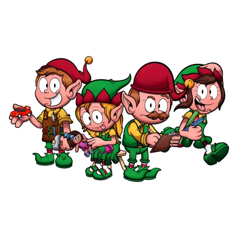 Weihnachtsarbeiter-Elfen