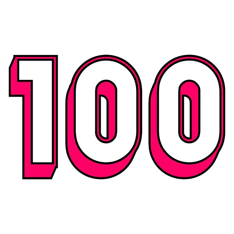 100. 100 JAHRE. 100-jähriges Jubiläum. GEBURTSTAG 100